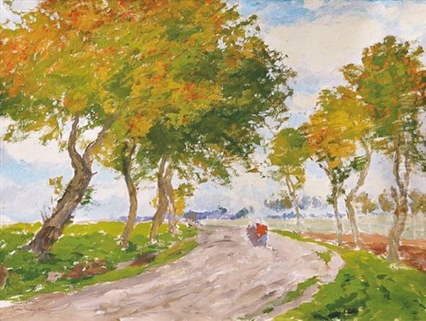 The Alley Of Berries Oil Painting by Gustav Macoun