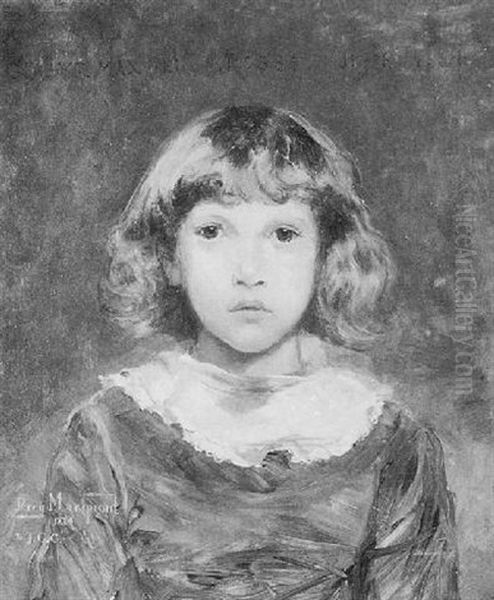 Portrait Of Gladys Maxwell Grosse Oil Painting by Percy Thomas Macquoid