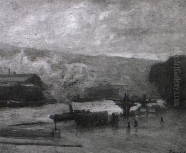 Le Port De Rouen Oil Painting by Paul Madeline