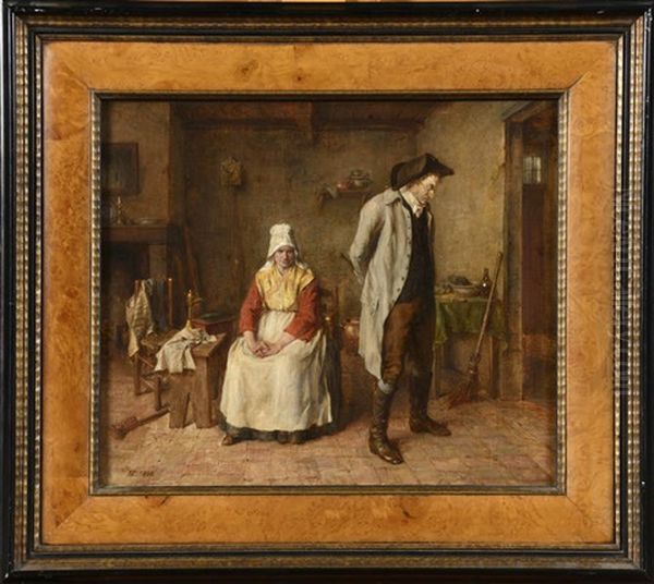 La Dispute Oil Painting by Jean-Baptiste Madou