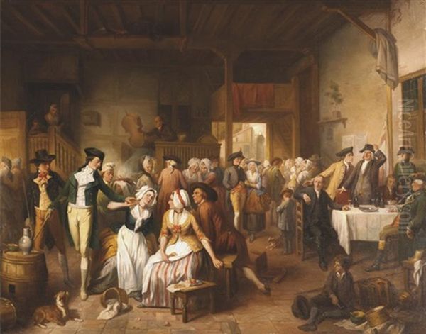 Le Trouble Fete Oil Painting by Jean-Baptiste Madou