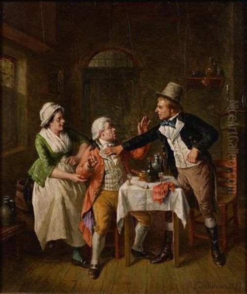 La Querelle Oil Painting by Jean-Baptiste Madou