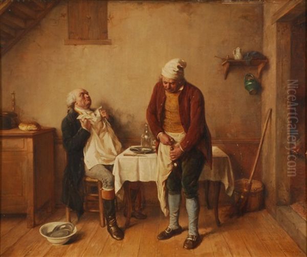 La Bonne Bouteille Oil Painting by Jean-Baptiste Madou