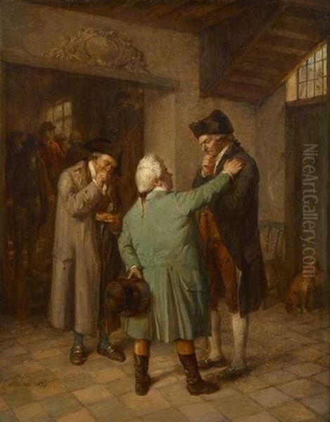 Le Conseiller Et Le Priseur Oil Painting by Jean-Baptiste Madou