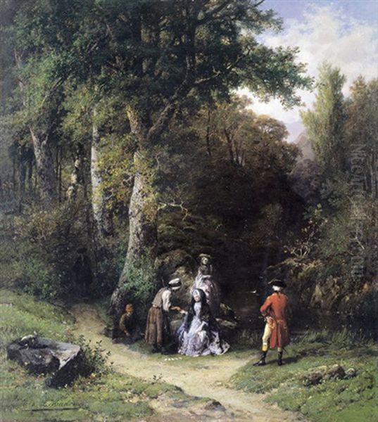 La Diseuse De Bonne Aventure Oil Painting by Jean-Baptiste Madou