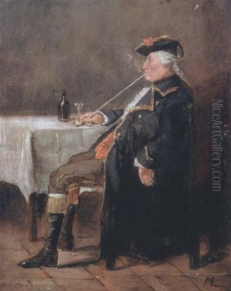 Interior Scene Oil Painting by Jean-Baptiste Madou