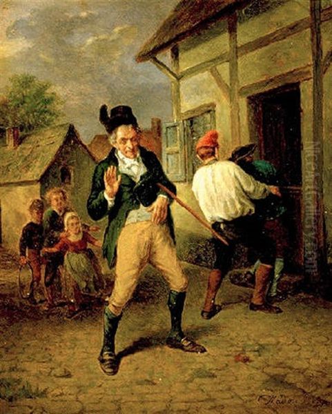 After The Revelry Oil Painting by Jean-Baptiste Madou