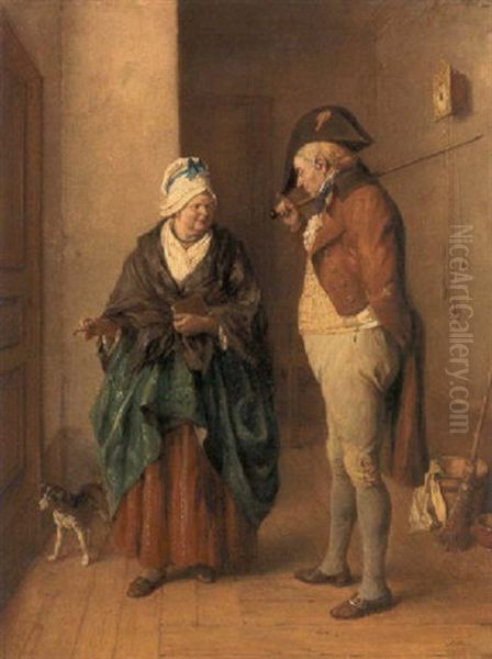 The Master's Instructions Oil Painting by Jean-Baptiste Madou