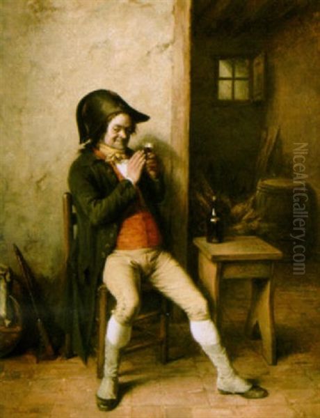 Le Bon Verre Oil Painting by Jean-Baptiste Madou