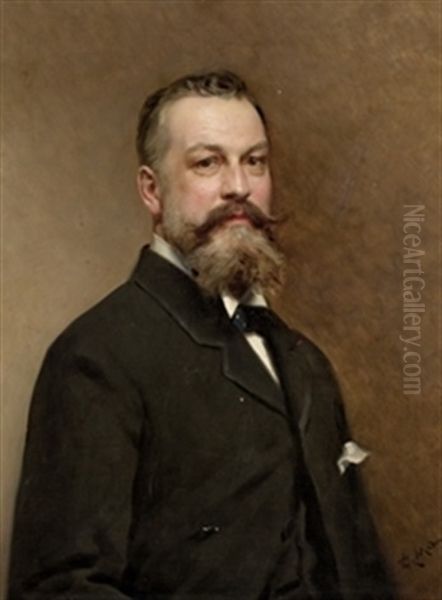 Retrato De Caballero Oil Painting by Raimundo de Madrazo y Garreta