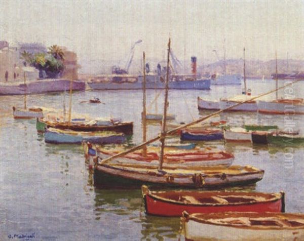 Port Tunisien Oil Painting by Olynthe Madrigali