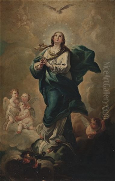 Inmaculada Oil Painting by Mariano Salvador Maella