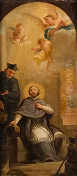 El Transito De San Julian Oil Painting by Mariano Salvador Maella