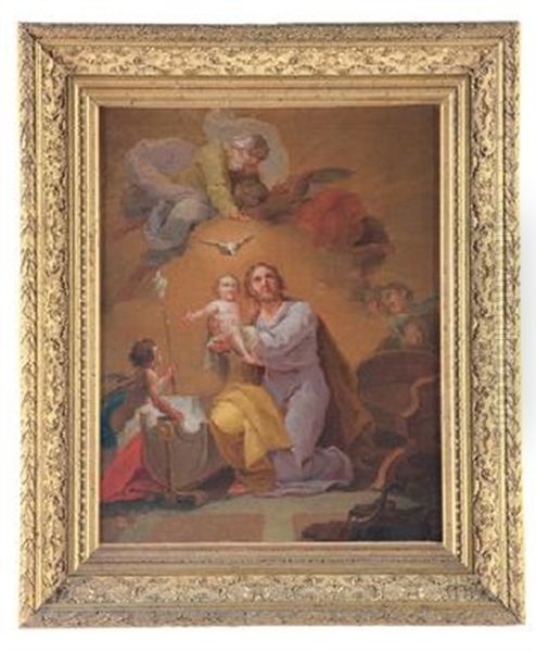 San Jose Con El Nino Oil Painting by Mariano Salvador Maella