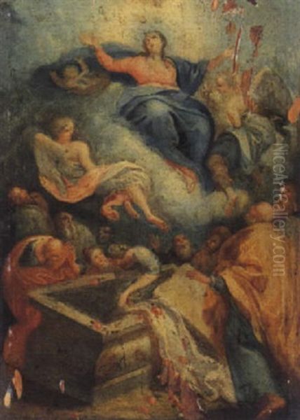 Assunzione Della Vergine Oil Painting by Mariano Salvador Maella