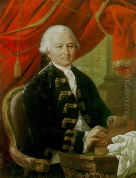 Retrato De Caballero Oil Painting by Mariano Salvador Maella