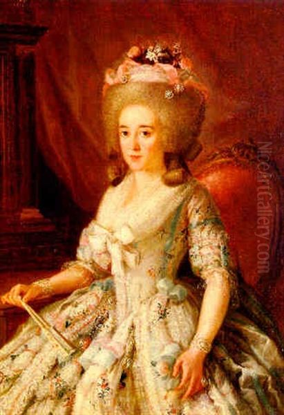 Portrait Of A Lady Oil Painting by Mariano Salvador Maella