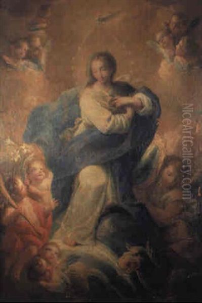 Inmaculada Oil Painting by Mariano Salvador Maella