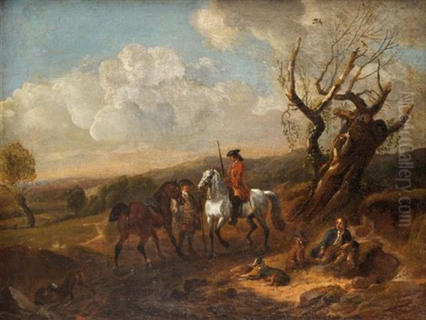 Les Chasseurs Oil Painting by Dirk Maes