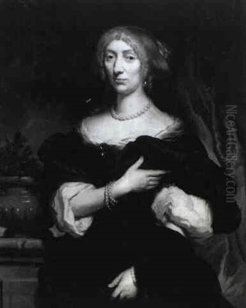 Bildnis Einer Perlengeschm_ckten Jungen Frau Oil Painting by Nicolaes Maes