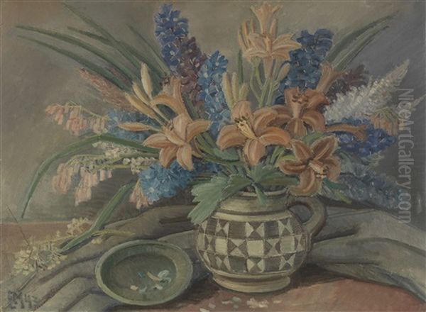 Blumenstillleben Oil Painting by Emil Maetzel