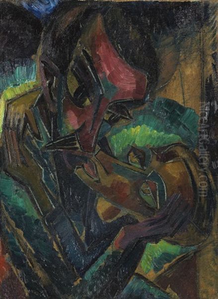 Umarmung Oil Painting by Emil Maetzel