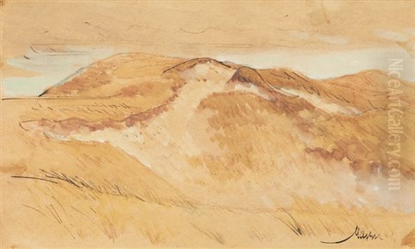 Dunes On Sylt Oil Painting by Emil Maetzel