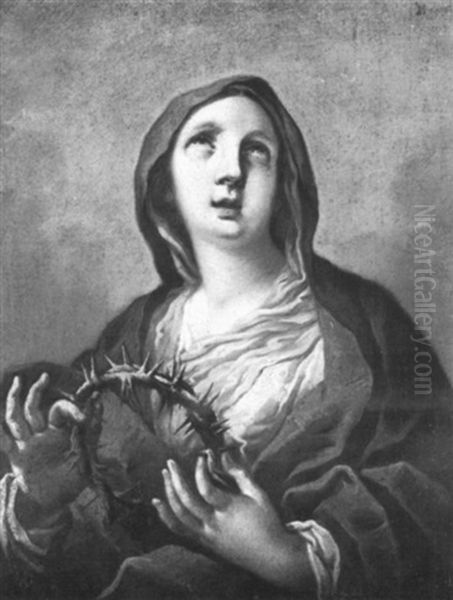 Vergine In Preghiera Oil Painting by Pietro Antonio Magatti