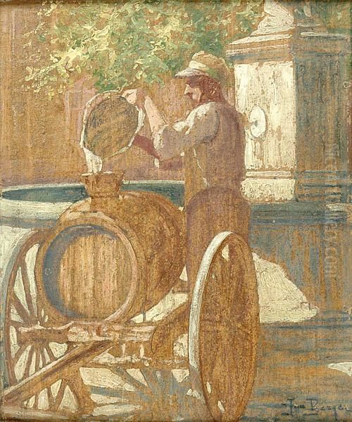 Mleczarz Oil Painting by Jan Berger