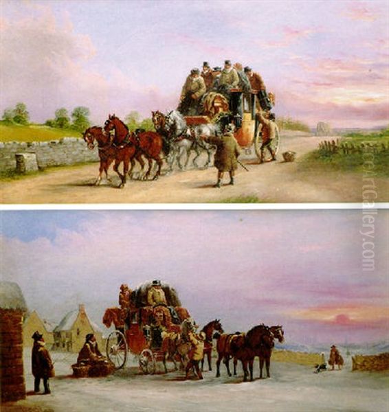 Box Hill On Road From Bath Oil Painting by John Charles Maggs