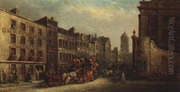 Arrival Of The Mail At Bath Oil Painting by John Charles Maggs