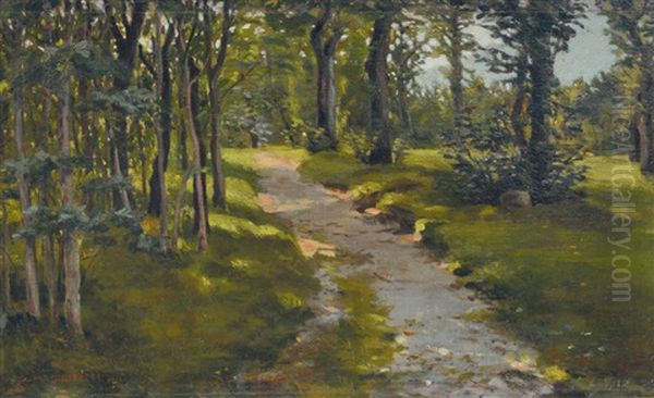 Sentiero Nel Bosco Oil Painting by Carlo Magistretti