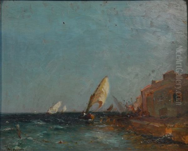 Vue De Martigues Oil Painting by Andre Maglione