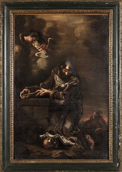 Frate In Adorazione Del Crocefisso Oil Painting by Alessandro Magnasco