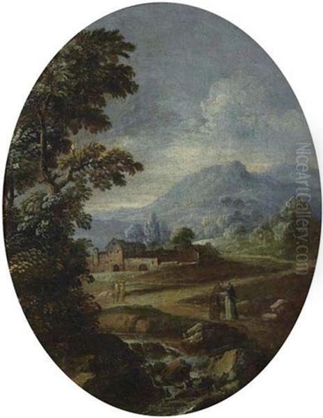 Landschaft Mit Dem Heiligen Franziskus Oil Painting by Alessandro Magnasco