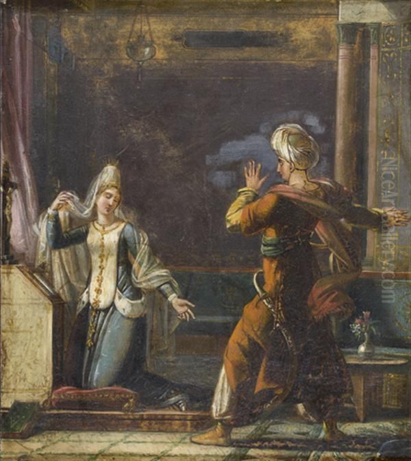 Le Dernier Abancerage D'apres La Nouvelle De Francois-rene De Chateaubriand Oil Painting by Pierre Nolasque Bergeret