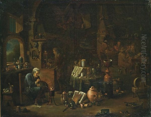The Alchemist Oil Painting by Victor Mahu