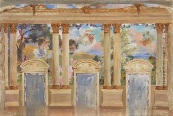 Decor (study) Oil Painting by Albert Pierre Rene Maignan