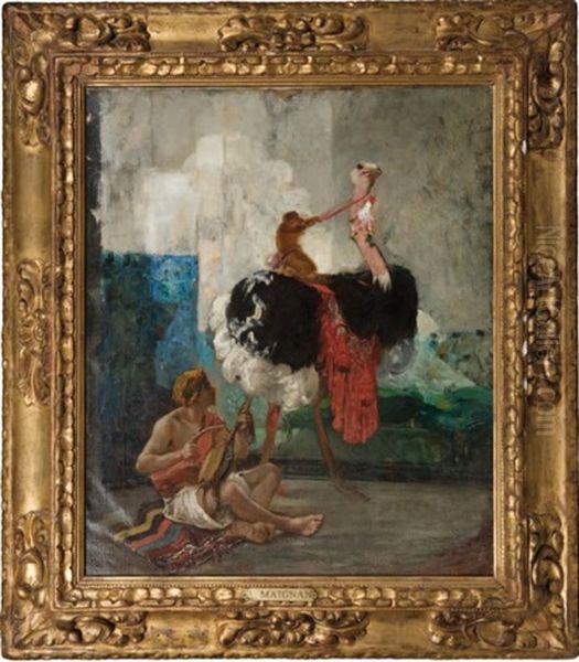 L'education Du Dernier Roi De Grenade Oil Painting by Albert Pierre Rene Maignan