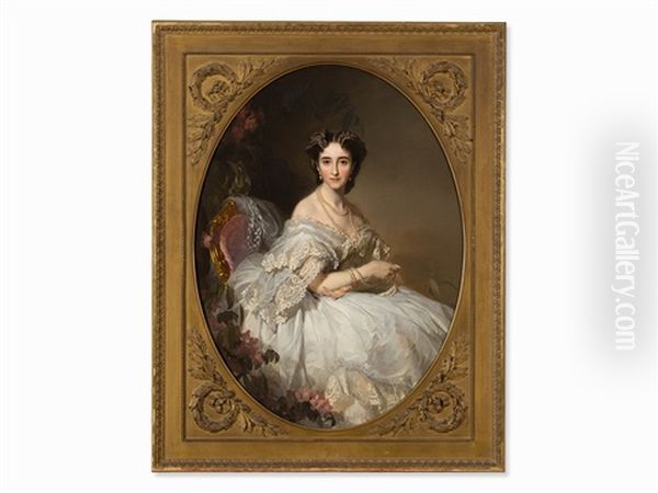 Portrait Of Anastasia Ushakov Oil Painting by Ivan Kuz'mich Makarov