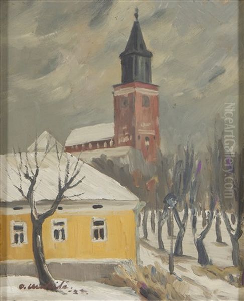 Turku Oil Painting by Otto Makila