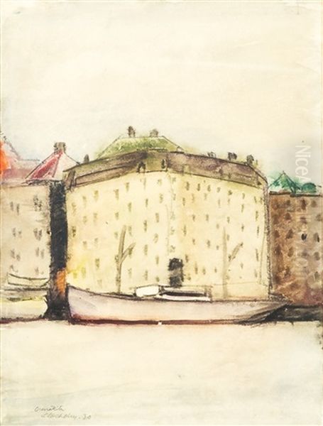 View From Stockholm Oil Painting by Otto Makila