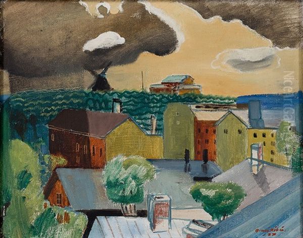 The Thunderstorm Cloud Oil Painting by Otto Makila