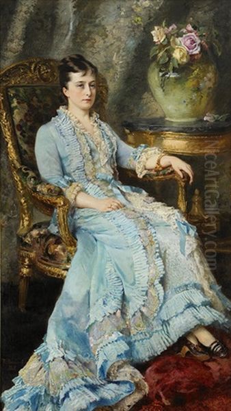Portrait Oil Painting by Konstantin Egorovich Makovsky