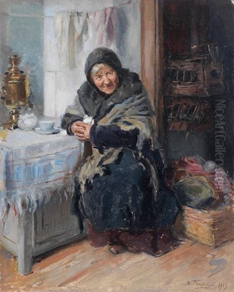 The Laundress Oil Painting by Vladimir Egorovic Makovsky