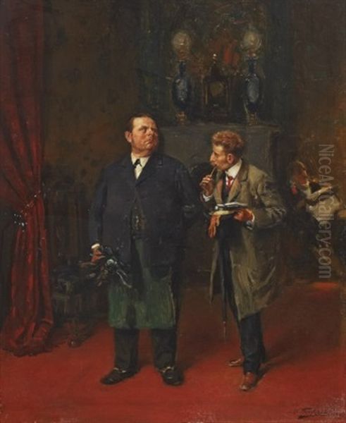 Interview Oil Painting by Vladimir Egorovic Makovsky