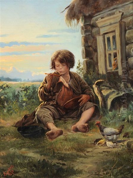 Die Suppe Oil Painting by Vladimir Egorovic Makovsky