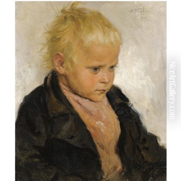 Shura Oil Painting by Vladimir Egorovic Makovsky