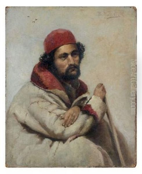 Homme Assis Oil Painting by Vladimir Egorovic Makovsky