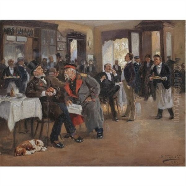 U Dominika Oil Painting by Vladimir Egorovic Makovsky